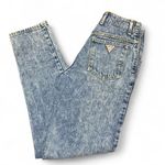 Guess by Marciano Vintage USA Acid Wash Mom Jeans High Rise Tapered Leg Sz 30 Photo 4