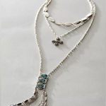 Free People Free‎ People Everly Layered Necklace - Silver Tone/Abalone - NWOT Photo 0