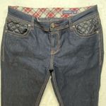 GRACE IN LA  Jeans Womens 31 cropped‎ quilted pockets plaid cuffs Photo 2