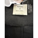 Vtg ANGEL II Black Linen Kaftan Jacket Embroidered w/ turquoise stones Women's M Size M Photo 4