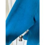 L.L. Bean Womens Pullover Large Regular Quarter Zip Mock Neck Cobalt Blue Fleece Photo 4