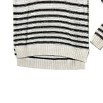 La Classe Couture Sweater Womens XS Black White Striped Cold Shoulder Pullover Photo 9