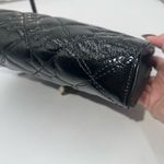 Betsey Johnson  Large‎ Faux Leather Black and Gold Quilted Wristlet Photo 6