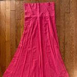 hot pink strapless maxi midi dress Photo 0