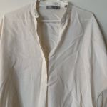Vince  Cream Textured Blouse 100% Silk Photo 3