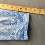 Ralph Lauren Lauren  Women's Blue Paisley Print Button Down Shirt Size Large Photo 4