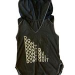 EVCR DON’T QUIT Hooded Muscle Top Gray Size M Photo 2