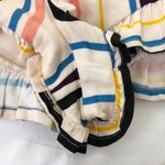 Lost + Wander New Colorful Striped Shorts Ruffle Trim Ivory Multi Photo 6