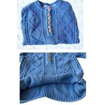 Nuggets Cable Knit Sweater Medium Vintage Powder Blue Upper Front Button… Size undefined Photo 8