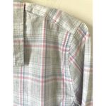 UNTUCKit Cotton Plaid Long Sleeve Button Down Blouse Top Pink Blue Size 12 NEW Photo 2