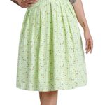 Modcloth NWT Imagine The Possibilities Skirt Green Plaid Floral Midi Skirt Sz 4 Photo 0