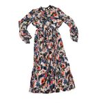 MISA Los Angeles Anthro Misa Juliana Tie Dye Floral Long Sleeve Pleated Midi Dress Size S Photo 5