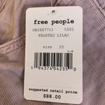 Free People Purple Corduroy Button Fly Sun Chaser Skinny Pants 25 Lilac New Photo 12