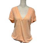 Merona  Light Orange V-Neck Short Sleeve Top Excellent Condition Photo 2