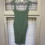 Nasty Gal  Split Hem Midi Dress - Sage Green Photo 1