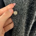 Vintage Montgomery Ward Silver Sparkle Button Down Shirt + Tank Set Black Size M Photo 6