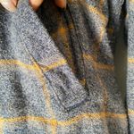Forever 21 sz S gray gold plaid cowl neck cropped jacket Photo 3