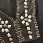 Beulah  size medium black beaded tunic top tunic causal Photo 3