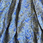 Vintage 80s Rayon Paisley Midi Skirt Periwinkle Blue Grey 12 Samantha Scott Photo 8
