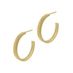 Adornia 14k Gold Plated Ripple Hoop Earrings NWT Photo 0