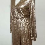 Missguided Gold Sequin Party Dress Photo 4