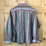 Dress Barn Vintage Calico Stripe Button Front Shirt Plus Size 1X Photo 7