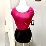 NWOT Women's Pink & Black OnePiece Swimsuit w/ Front Bowknot Size:Lrg Photo 5