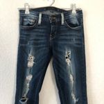 Vervet Boutique Flying Monkey Low Rise Dark Wash Distressed Skinny Jeans 25 Photo 28