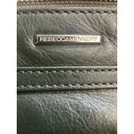 Rebecca Minkoff  Dark Green Leather Silver Chain Details Crossbody Purse Bag Photo 4