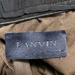 Lanvin Men's Brown High Waist Straight Wide Leg Baggy Trousers Pants Sz 54/US 44 Black Photo 3