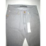New $480 Womens Designer Superfine Prince Jeans Crop 25 Light Gray Italy NWT Photo 5