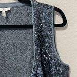 Joie  Sparkly Blue/Grey Sequin Vest, Size S Photo 4
