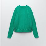 ZARA WOOL & ALPACA BLEND KNIT SWEATER GREEN SIZE S NEW Photo 9