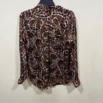 L'Agence NWT  Tyler Silk Printed Long Sleeve Blouse sizelarge button down blouse Photo 10