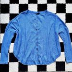 Urban Outfitters Blue Jojo Thermal Waffle Knit Cardigan Photo 0