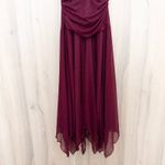 Speechless Y2K Womens Dress S Burgundy Halter Glitter Asymmetrical Party Fairy Photo 3