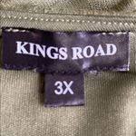 Kings Road Chic Olive Midi Dress with Button Detail Green Size 3X Photo 5