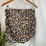 Sheer Animal Print Sheer Side Ruched Swim Suit Cover Up Mini Skirt 1X Brown Photo 1