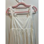 Heyson White Ruffle Strap Maxi Dress Summer Casual Sundress Size L Photo 2