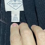 St John's Bay Women's Open Front Long Sleeve Knitted Cardigan Size 2X Cotton Blue Photo 3