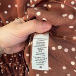 Scoop Wrap Blouse | NWT | Polka Dot | Size XS | Retro Pinup | Coquette Brown Photo 5