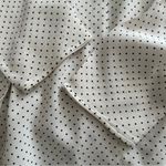 Max Mara Pussybow Secretary 100% SILK Polkadot Blouse in White and Black Sz. M/L Photo 9