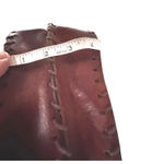 True Vintage 60's Hand Tooled Stitched Leather Crossbody Western Boho Saddle Bag Brown Photo 12