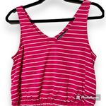 Faded Glory  womens size medium (8-10) sleeveless maxi pink white striped V-neck Photo 1