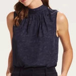 Marie Oliver  navy silk Ali blouse Photo 0
