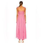 Love Shack Fancy Junia Maxi Dress | Hot Pink Cherry | NEW | 2 Photo 3