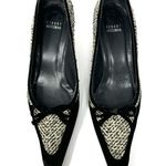 Stuart Weitzman black suede and tweed heels, size 9 Photo 0