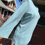 J. Jill Light Blue Women's Sweatshirt 100% cotton long sleeve 3/4 Photo 1