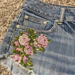 American Eagle Stretch Floral Embroidered Jean Shorts Photo 2