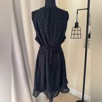 WAYF  Black and White Polka Dot V-Neck Chiffon Mini Dress – Size XL Photo 3